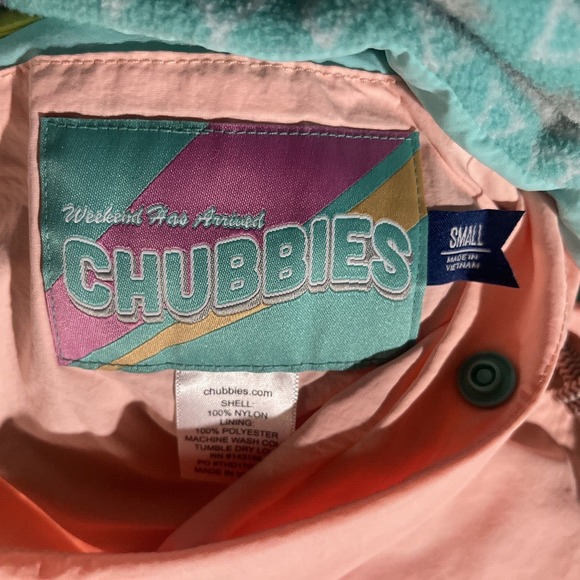 Chubbies That’s Rad Reversible Polar Fleece Men's Sz Small - Picture 7 of 12